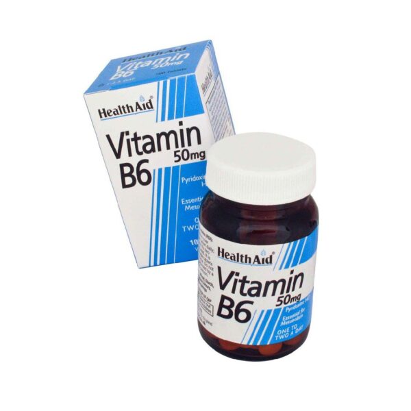 Health Aid Vitamin B6 50mg Tablet, 100tabs