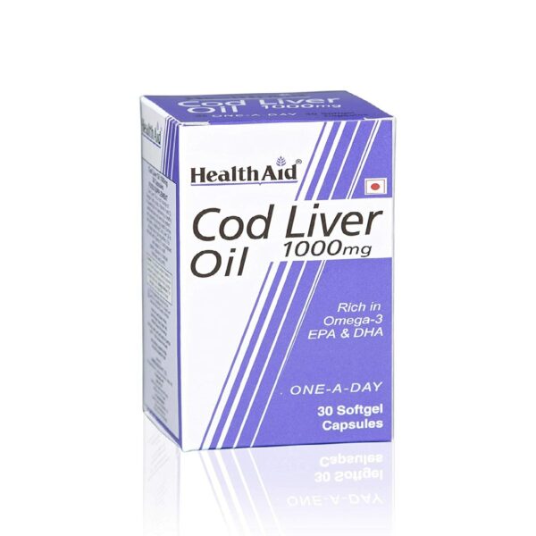 Health Aid Cod Liver Oil 1000mg capsule, 30caps
