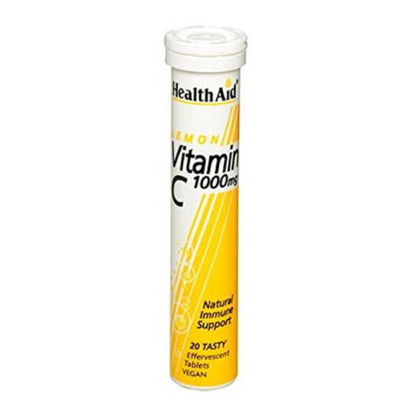 Health Aid Vitamin C 1000mg Lemon Tablet, 20tabs