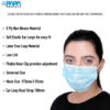 Papa 3Ply Disposable Mask, 5pieces - Image 5