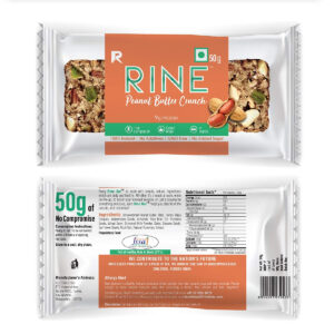 Rine Peanut Butter Crunch Bar, 50gm