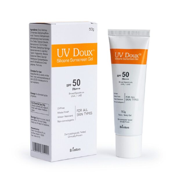 Uv Doux Silicone Sunscreen Gel Spf 50 Pa+++, 50gm