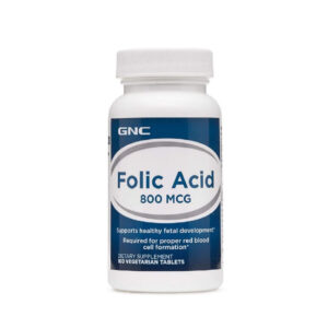 GNC Folic Acid 800MCG Tablet, 100tabs