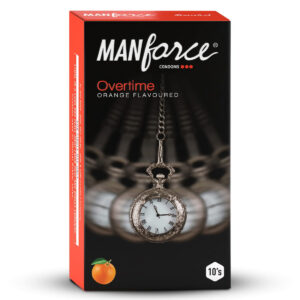 Manforce Overtime Condom (Orange Flavour), 1pack