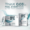 Manforce Epic Thinx Condoms (Ultra Thin with 0.03 mm Thickness), 10counts - Image 3