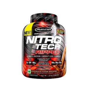 Muscletech Performance Series Nitro Tech Ripped, 4lbs 1.81 kg (Chocolate Fudge Brownie)