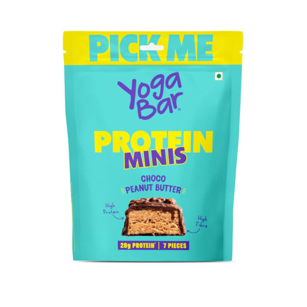 Yoga Bar Power Up Choco Peanut Butter (28gm Protein) Minis Bar, 140gm