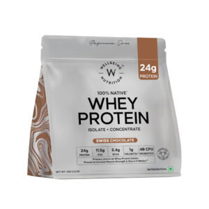 Wellbeing Nutrition Whey Protein Isolate & Concentrate (Swiss Chocolate), 1kg